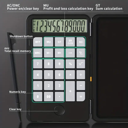 LCD Writing Pad Calculator Portable Writing Board