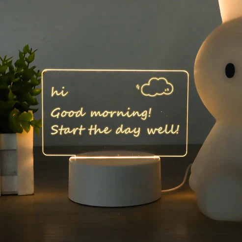 Note Board Creative LED Night Light USB Message Board with Pen